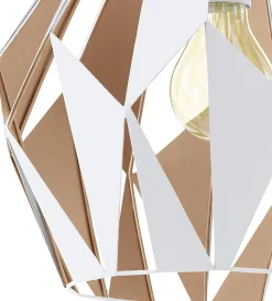 Suspension Dunalux Prinia Ø31 cm blanc et or