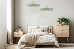 Suspension E27 Manaos vert 40W IP20 L60 x l.38 x H.12 cm