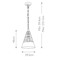 Suspension Elmore 1 lumière 60w