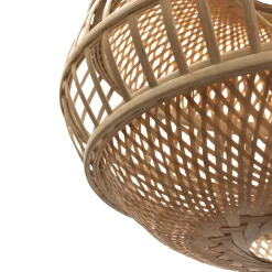 Suspension en bambou E27 60W beige Ø36cm Kailo