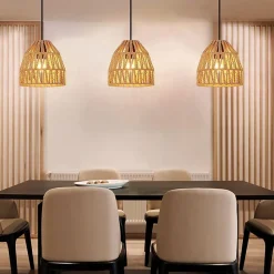 Suspension en Corde de Papier Tressé 'NARA' Abat-jour de 17 cm de Diamètre, Douille E27