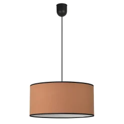 Suspension en coton E27 15W mocha Ø38cm Corep