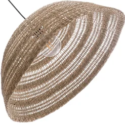 Suspension en jacinthe d'eau E27 40W Ø58cm beige Lussiol, Paula