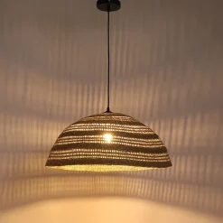 Suspension en jacinthe d'eau E27 40W Ø58cm beige Lussiol, Paula