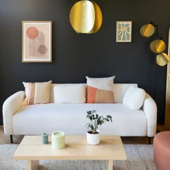 Suspension en métal E27 60W doré Ø38cm, Jumell Jafi