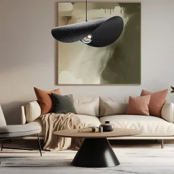 Suspension en métal E27 40W noir Ø60cm Seynave, Jodha