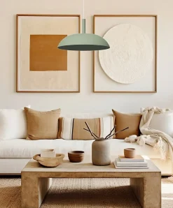 Suspension en métal E27 40W vert Ø38cm Eglo, Casteovio