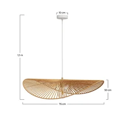 Suspension en papier de corde 75 cm - Mada
