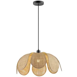 Suspension en raphia E27 20W beige Ø50cm Brilliant, Moana