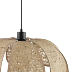 Suspension en raphia E27 20W beige Ø50cm Brilliant, Moana