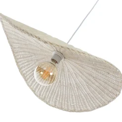 Suspension en rotin Padang E27 IP20 Lussiol ⌀58cm