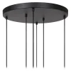 Suspension en verre 4 lampes E27 240 W noir et or Ø65 x H.150 cm Lucide Joanet tube