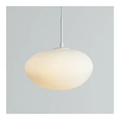 Suspension en verre blanc opalin - Veglia