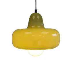 Suspension en verre et métal vert Ø26 cm E27 25 W Jumell Boli