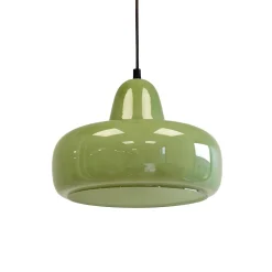 Suspension en verre et métal vert Ø26 cm E27 25 W Jumell Boli