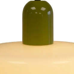 Suspension en verre et métal blanc et vert Ø25 cm E27 25 W Jumell Yori