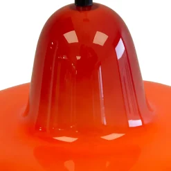 Suspension en verre et métal rouge Ø26 cm E27 25 W Jumell Boli