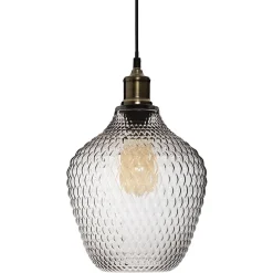 Suspension en verre fumé Omaha H25