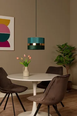 Suspension EXTRAVAGANZA TUSSE en lin avec 1xE27 - Vert - Lucide