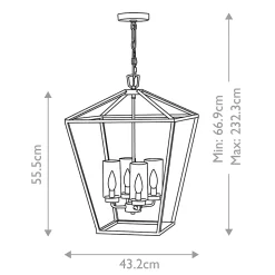 Suspension extérieur Alford Place 4 lumières