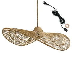 Suspension extérieure Enna Lumisky L.52,5 x l.62,5 E27 IP64 rotin