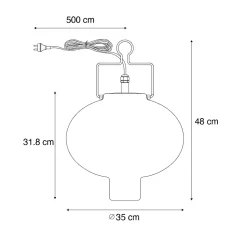 Suspension extérieure intelligente blanche 35 cm avec Wifi A60 - Pion