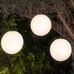 Suspension extérieure Pianeta 450lm 25W IP44 blanc Newgarden H.35cm