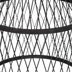 Suspension extérieure rustique en rotin noir 40x55 cm - Calamus