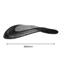 Suspension fibre noir E27 42W Ø60cm Eglo, Bogarra