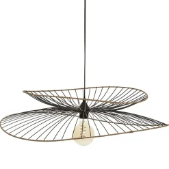 Suspension filaire "Alara" en métal noir Diamètre 70 cm Atmosphera