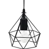 Suspension filaire Ida noire - métal D19 cm - Atmosphera
