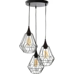 Suspension filaire Kaore noire - métal - Atmosphera