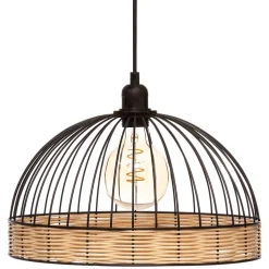 Suspension filaire Suwa - métal & rotin D35 cm - Atmosphera