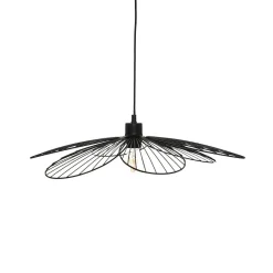 Suspension Fleur - métal - noir - D57 cm - Atmosphera