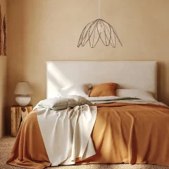 Suspension Flower en rotin IP20 Ø49 x H.85 cm coloris marron Lussiol