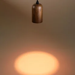 Suspension forme allongée 15x15cm en bois de teck recyclé