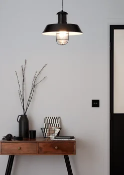 Suspension Genly GoodHome noir IP20 E27