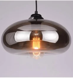 Suspension goutte d'eau verre fumé noire - Ellipse