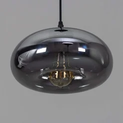 Suspension goutte d'eau verre fumé noire - Ellipse