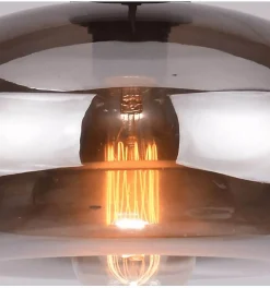 Suspension goutte d'eau verre fumé noire - Ellipse