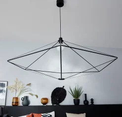 Suspension Heyka E27 IP20 noir 120 cm