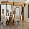Suspension HONI style industriel en bois clair