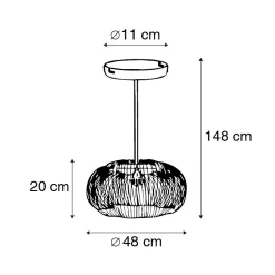 Suspension industrielle en cuivre 49 cm - Finn