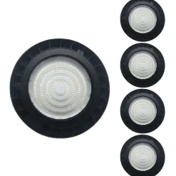 Suspension Industrielle LED HighBay UFO 200W IP65 90 (Pack de 5) - Blanc Neutre 4200k - 5500k - SILUMEN