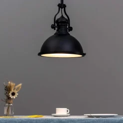 Suspension Industrielle Noire - Neris