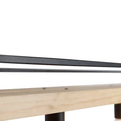 Suspension industrielle noire avec bois 4 lumières - Shelf