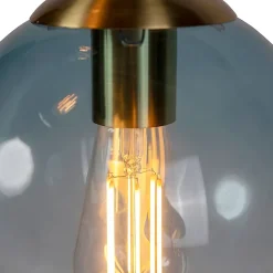 Suspension intelligente en laiton avec 3 WiFi ST64 avec verre bleu - Pallon