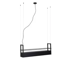 Suspension intelligente noire avec support incl. 4 GU10 Wifi - Cage Rack