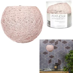 SUSPENSION INTERIEUR ROSE 20CM M6