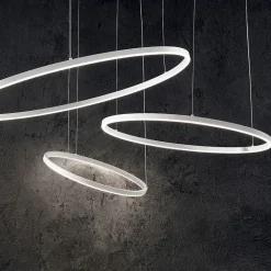 Suspension intégrée décorative ronde blanche, 4000K, 35W